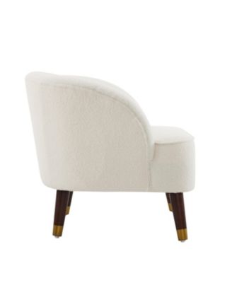 Streamdale Stylish Velvet Barrel Accent Chair with Sturdy Legs
