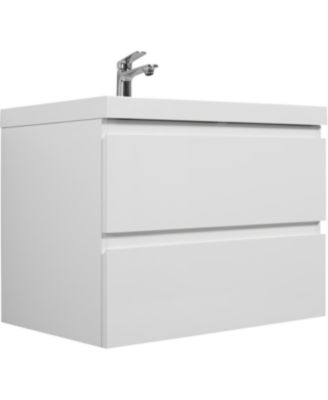 30" Wall-Mounted Vanity with Resin Sink & Soft-Close Drawers