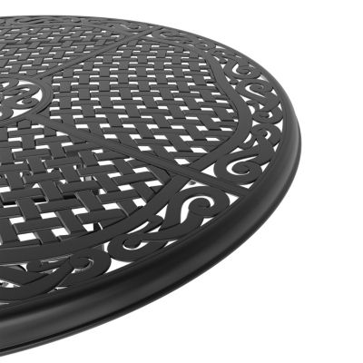 Streamdale 48" Cast Aluminum Patio Table w/ Umbrella Hole