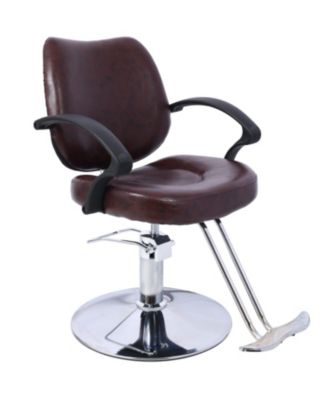 Heavy-Duty Salon Chair with Hydraulic Pump and Barber Cape