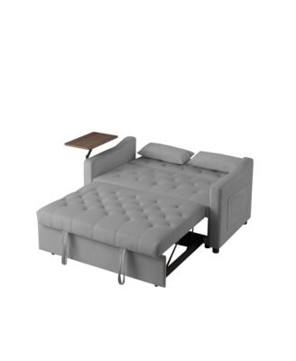 Modern Velvet Sofa Bed with Adjustable Positions