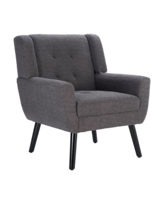Fabric Accent Chair with Black Legs