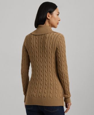Petite Buckled Cotton Sweater
