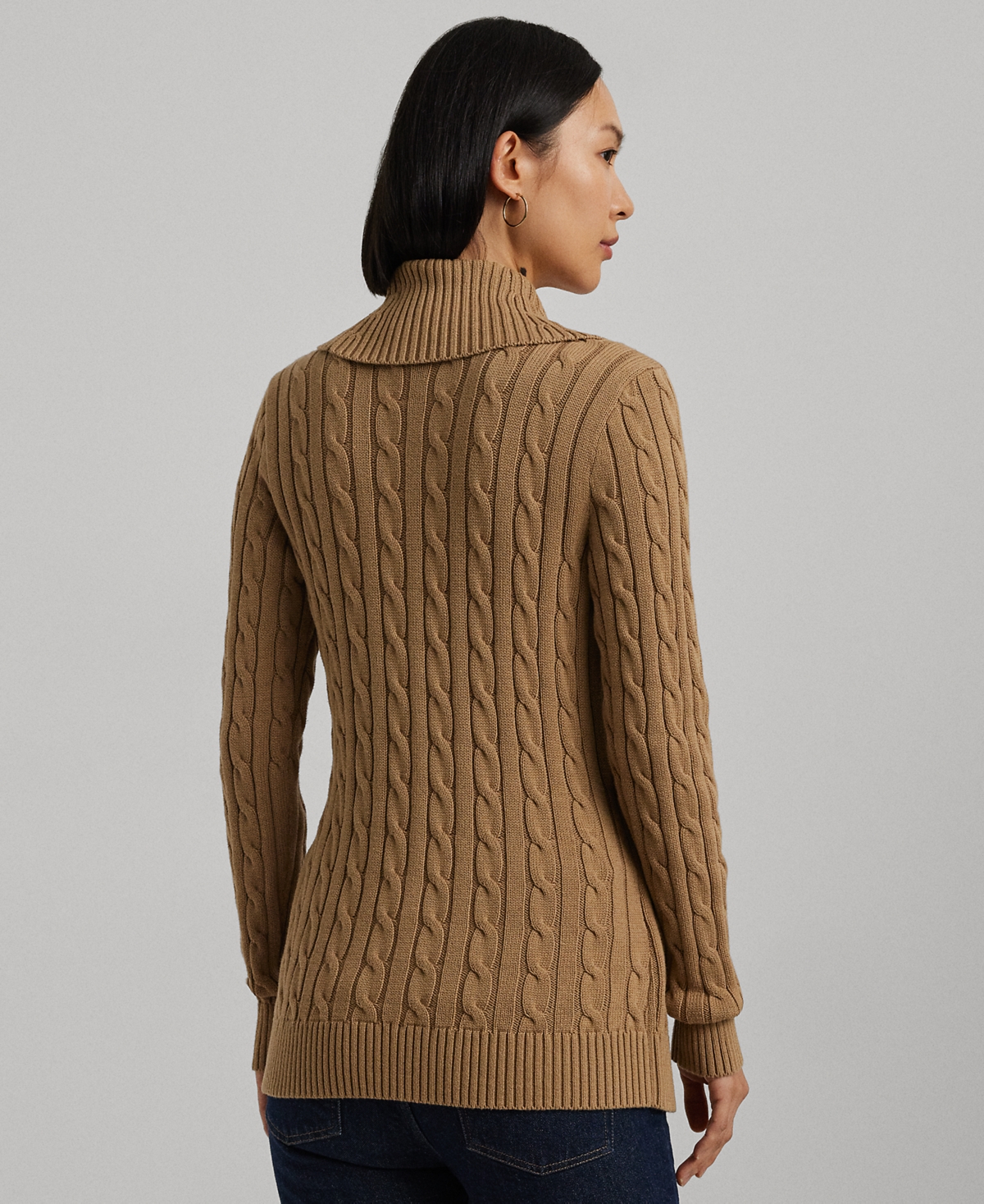Lauren Ralph Petite Buckled Cotton Sweater