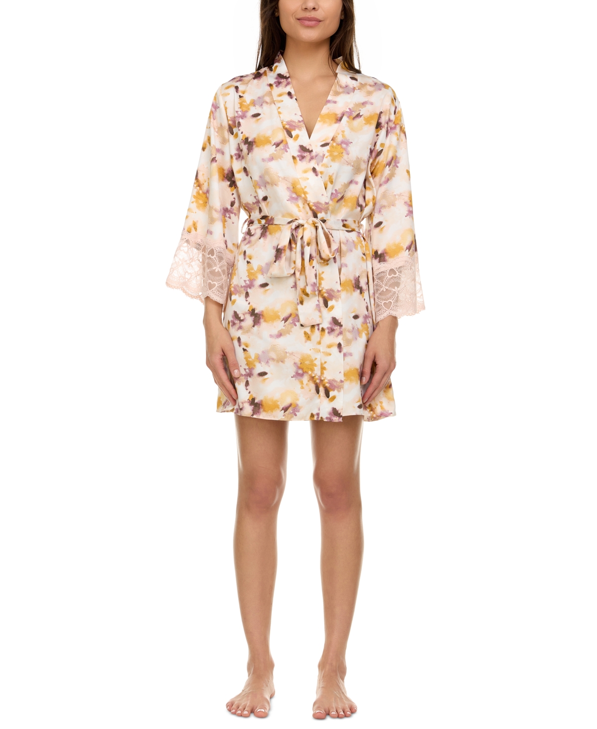Flora by Flora Nikrooz Women's Cindy Floral Satin Robe