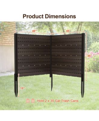 Outdoor Privacy Fence Screen with 5 Ground Stakes for Garden Yard Patio