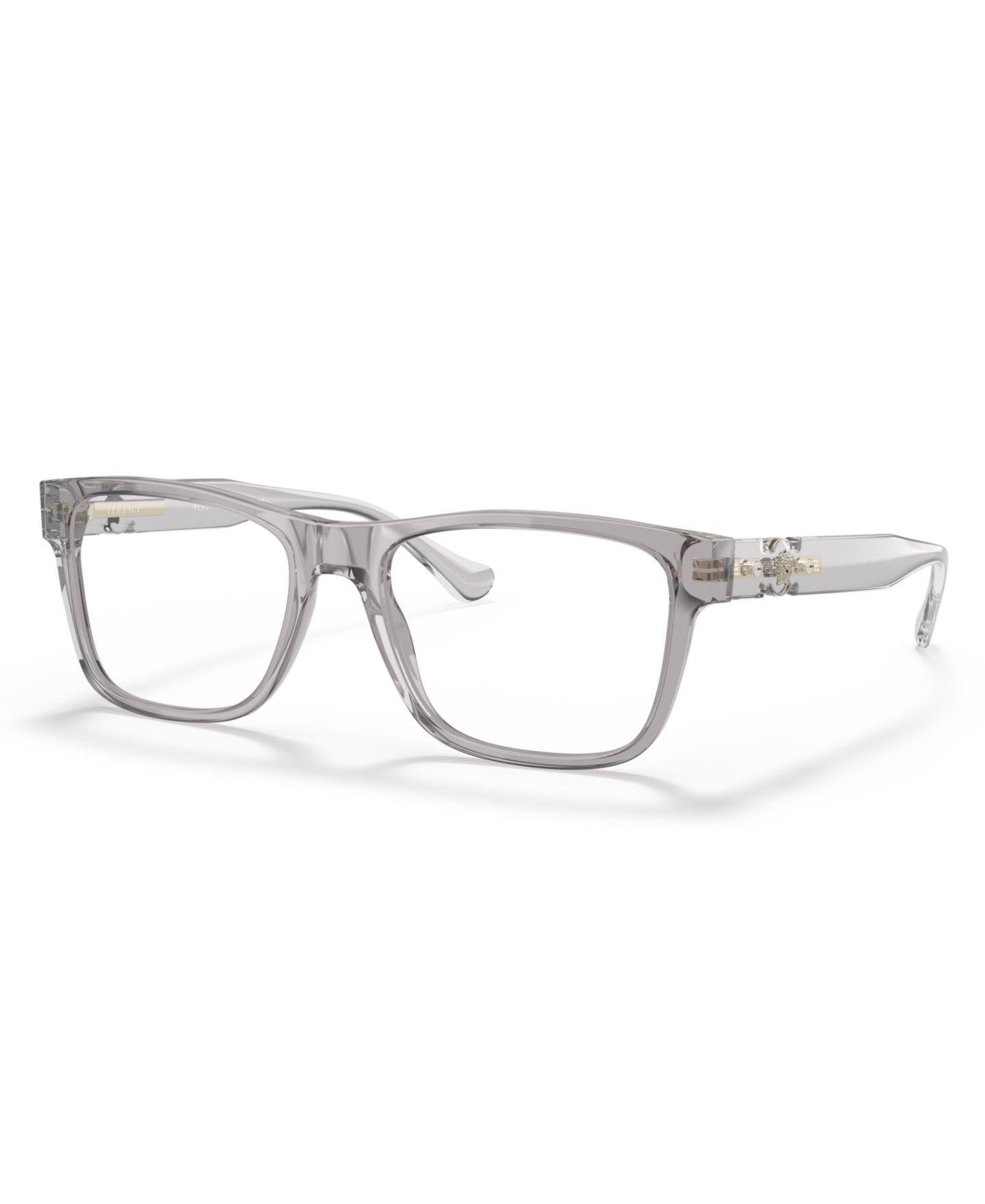Мужские очки Versace Man Rectangle Plastic VE3303 Eyeglasses, цвет: Прозрачный серый, вариант 2 — фото 1