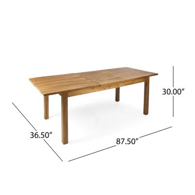 Streamdale Rustic Acacia Expandable Dining Table