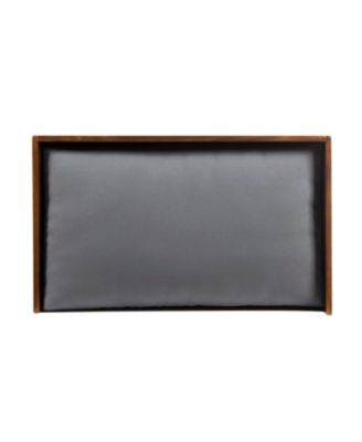 Acacia Wood Dog Bed With Water-Resistant Mattress