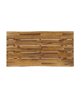 Simplie Fun Sandblast Acacia Wood Coffee Table