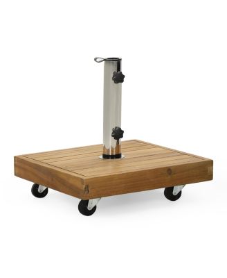 Streamdale Acacia Wood Umbrella Base With Concrete Core