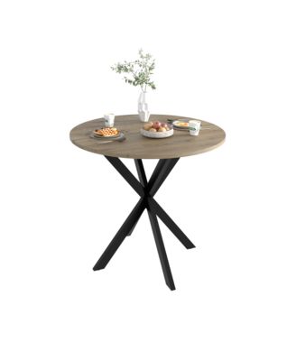 Streamdale Modern Industrial Dining Table, 31.5" Round