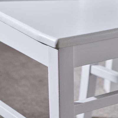 Streamdale Acacia Wood Farmhouse Dining Chairs, White