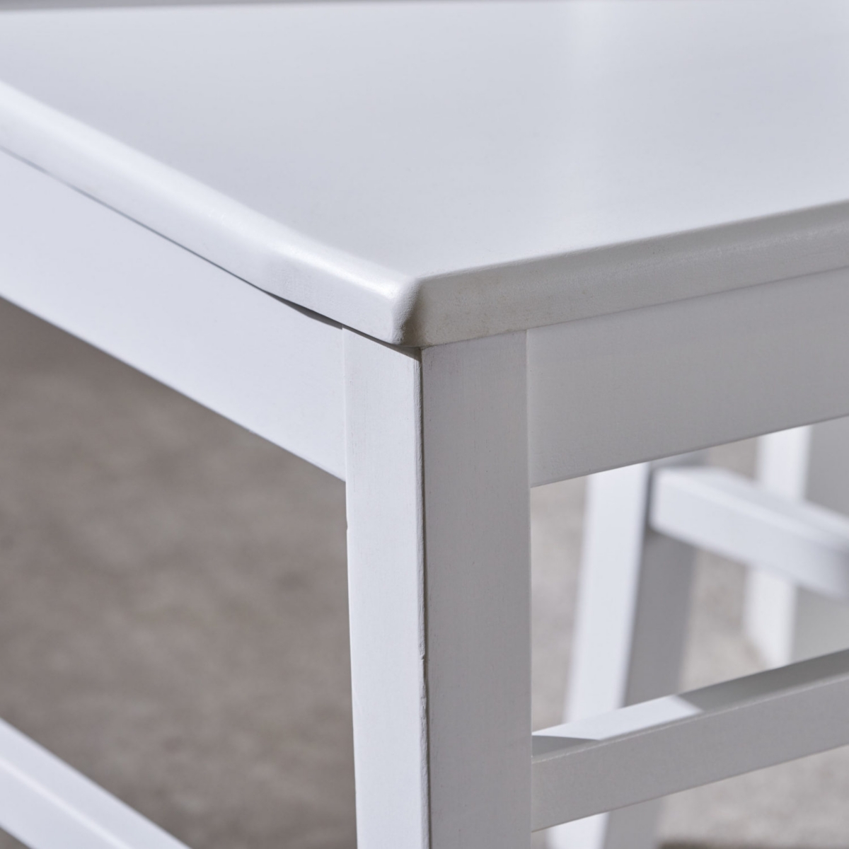 Streamdale Acacia Wood Farmhouse Dining Chairs, White