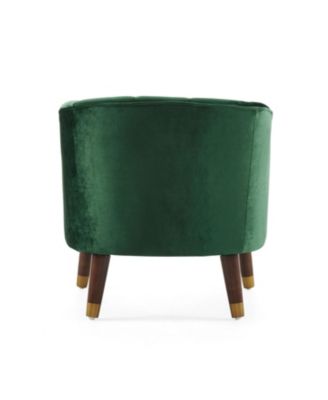 Streamdale Stylish Velvet Barrel Accent Chair with Sturdy Legs