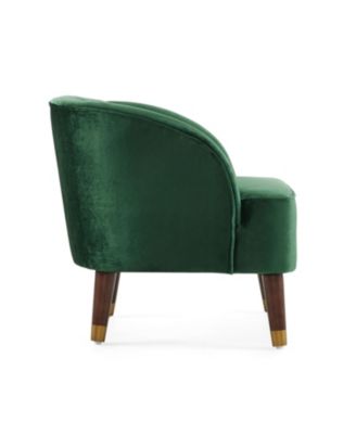 Streamdale Stylish Velvet Barrel Accent Chair with Sturdy Legs