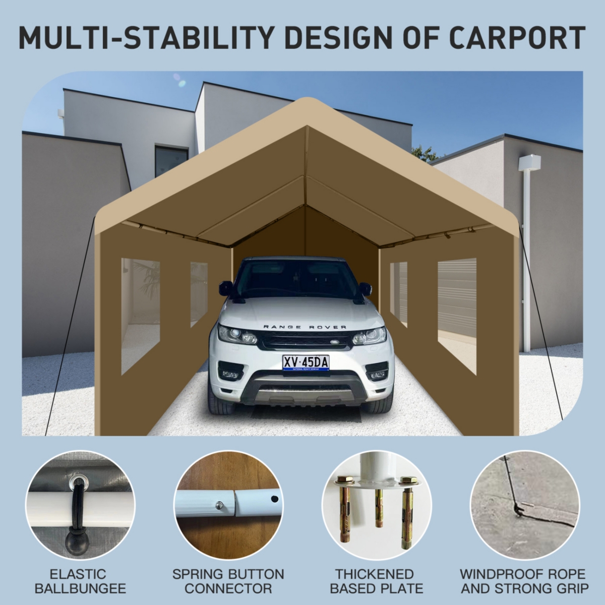 Streamdale Furniture 10x20 Portable Carport: Versatile Shelter for Vehicles, Storage, and Outdoor Events