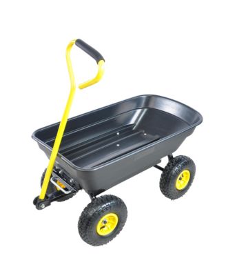 Streamdale Folding Poly Garden Dump Truck, 10" Pneumatic Tires, 300 lb Capacity