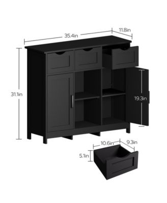 Streamdale 3-Drawer Sideboard with Ample Storage and Adjustable Shelves