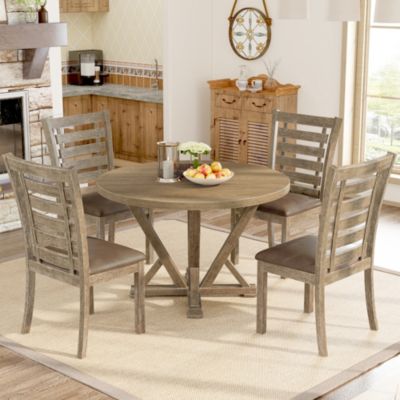 5pc Rustic Farmhouse Dining Set