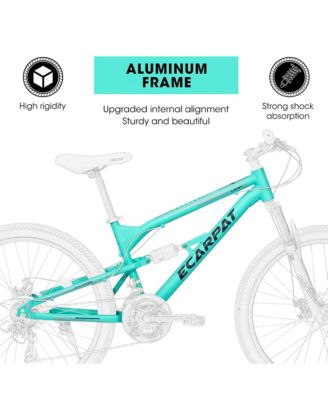 26" Aluminum Mountain Bike with 21-Speeds, Shock Absorption, and Disc Brakes