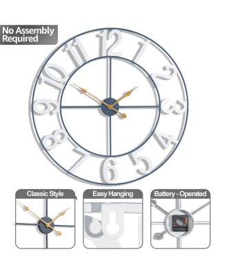 32 inch Large Wall Clock for Living Room Decor, Bedroom, Office and More