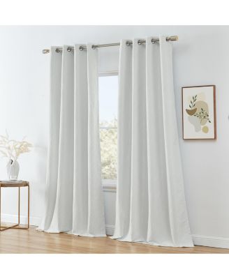 Camden Fashion 100% Blackout 2 Layer Winter Heat Blocking Thermal Insulated Energy Savings Window Curtain Grommet Panels, Set of 2