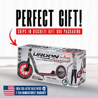 Large Kick Scooter for Adults & Teens – 12" Air Tires, Wide Deck, Handbrake & Kickstand – Urban Glide - Teal