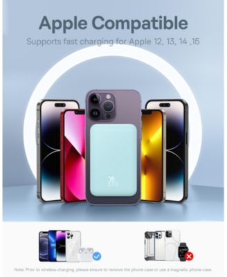 Wireless Portable Charger Magnetic Power Bank 5000mAh MagSafe Charger, Purple