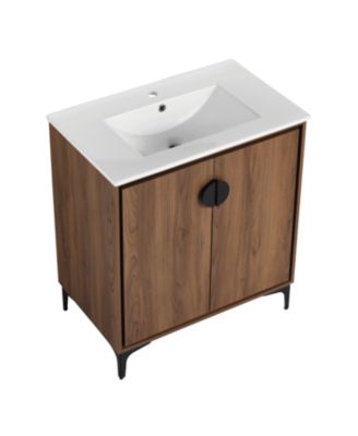 30" Bathroom Vanity Cabinet with Sink, Engineered Wood
