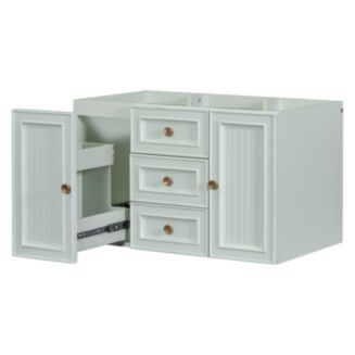 30" Green Wall-Mounted Bathroom Cabinet Base with Drawer - Macy's