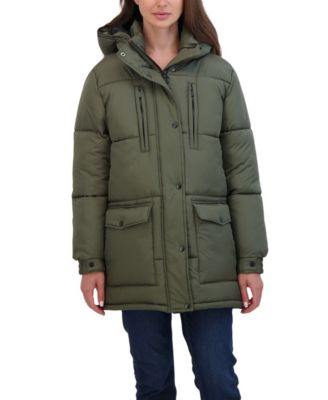 Juniors' Juniors' Hooded 3/4 Puffer Coat