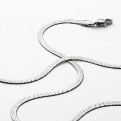 Herringbone Chain Necklace - Ina Silver