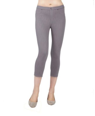Women's Chino Capri-Length Cotton Blend Leggings