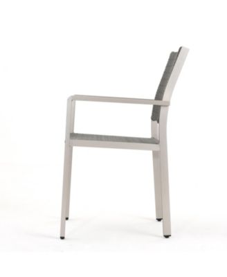 Modern Aluminum Outdoor Wicker Dining Chairs (Set Of 2)