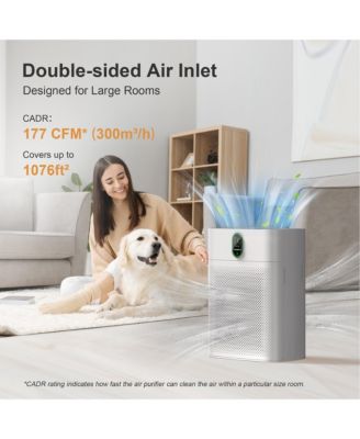 1076 ft² Smart Air Purifier: Wi-Fi/Alexa control, PM2.5 display, HEPA filter. Removes dust, pollen, smoke. Ultra-quiet 24dB