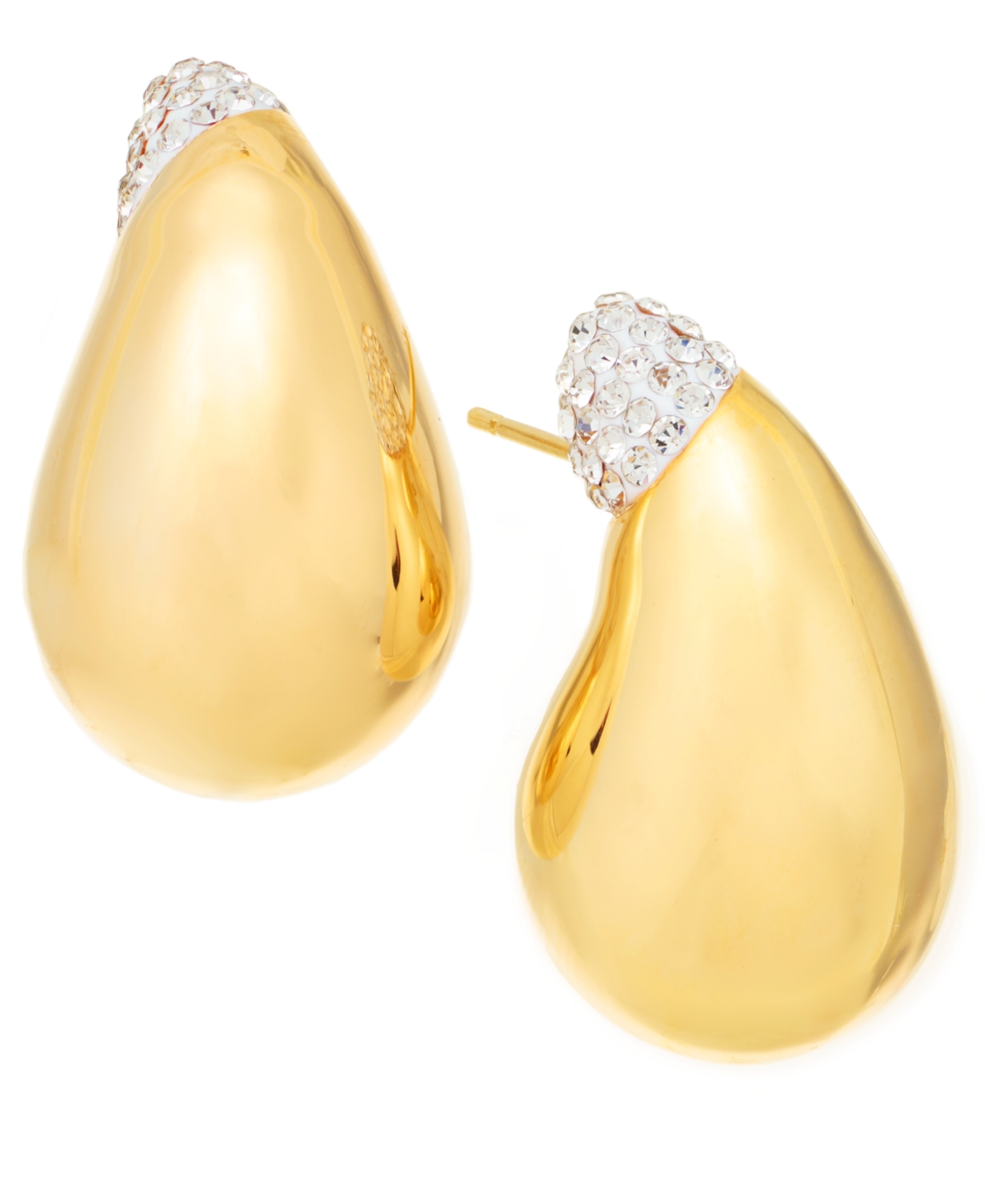 And Now This Clear Crystal Chili Pepper Earring In Gold