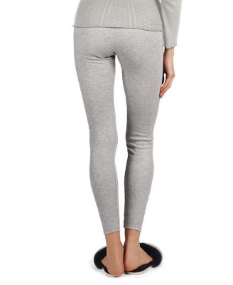 Women's 100% Cotton Pointelle Rib Knit Seamless Leggings
