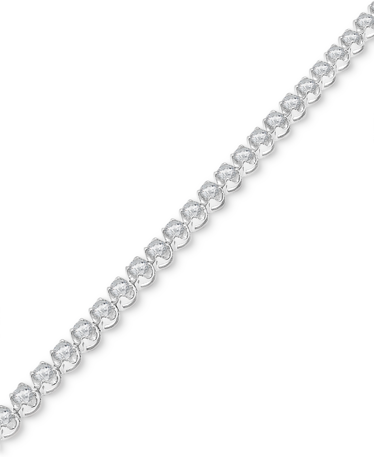 Wrapped In Love Diamond Claw-set Tennis Bracelet (4 Ct. T.w.) In 14k White Gold, Created For Macy's In White Gold