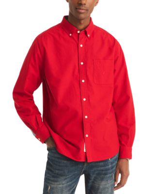 Nautica - Men's Relaxed-Fit Long Sleeve Button-Down Oxford Shirt