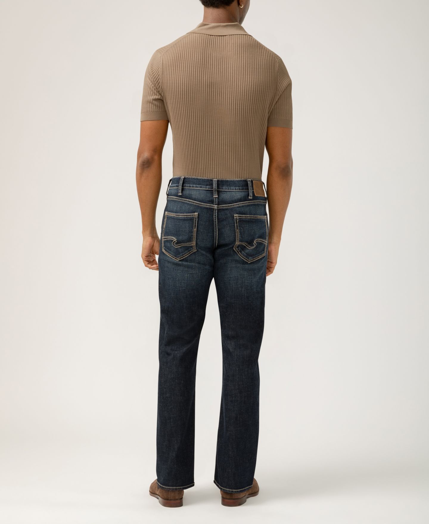 Мужские джинсы Silver Jeans Co. Zac Relaxed Fit Straight Leg, цвет: Индиго — фото 5
