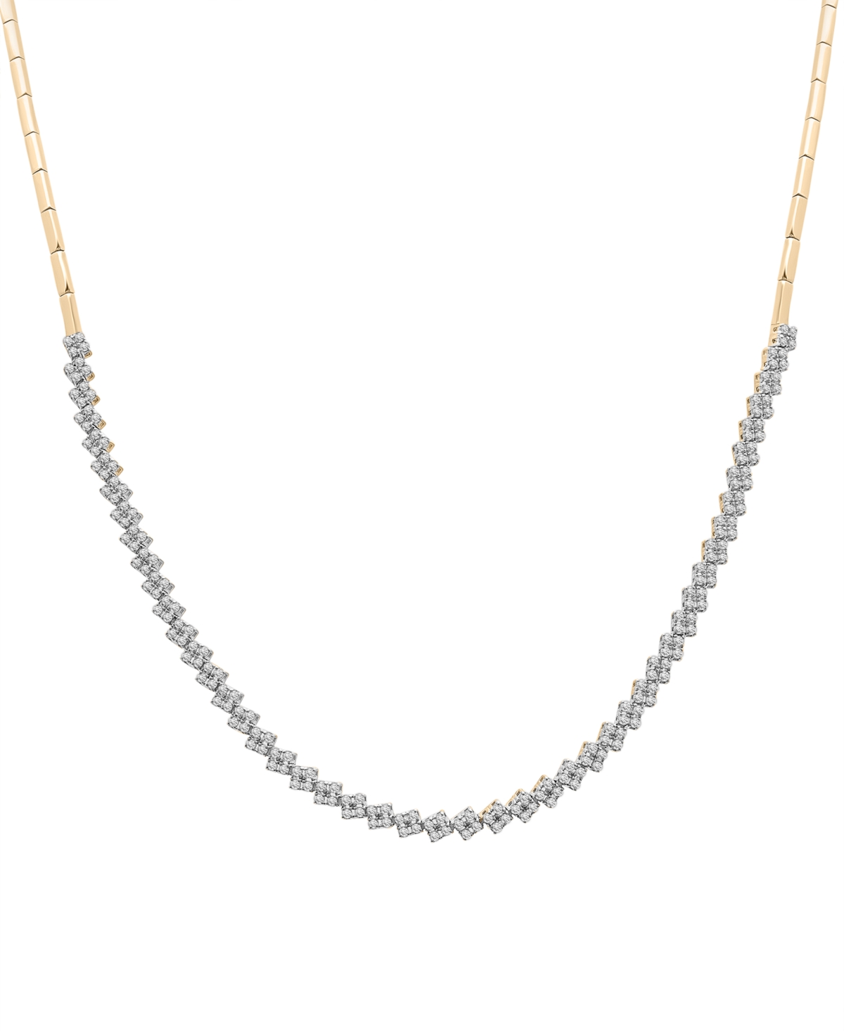 Wrapped In Love Diamond Zigzag 16" Collar Necklace (3/4 Ct. T.w.) In 10k Gold, Created For Macy's In Yellow Gold