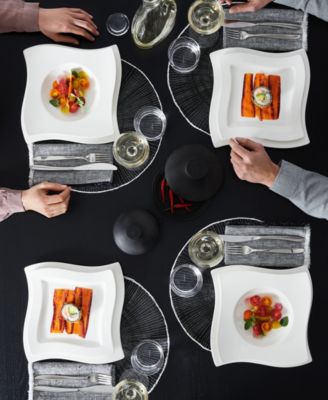 New Wave Rim Soup Bowls, Set of 4