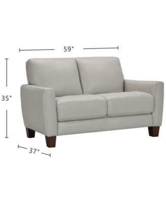 Galligher 59" Leather Loveseat, Created for Macy's