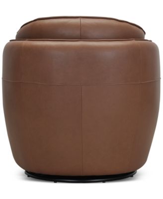 Kettner 32" Leather Swivel Chair, Created for Macy's