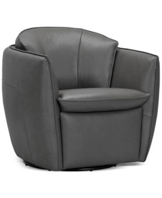 Kettner 32" Leather Swivel Chair, Created for Macy's
