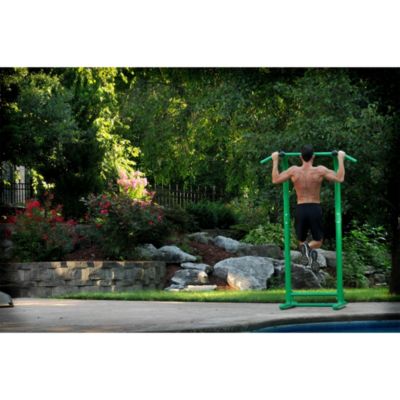 Outdoor Fitness Multi Use Strength Training Power Tower, Green