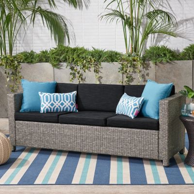 Streamdale Modern 3-Seater Outdoor Sofa With Water-Resistant Cushions