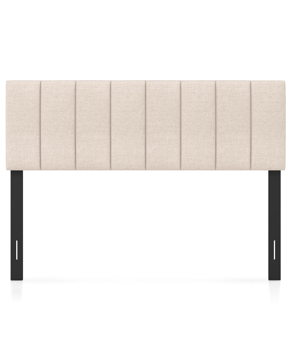 Slickblue Linen Upholstered Headboard with Solid Wood Legs and Adjustable Width