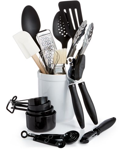 Martha Stewart Collection 20 Piece Kitchen Utensil Set with Crock, Only at Macy's